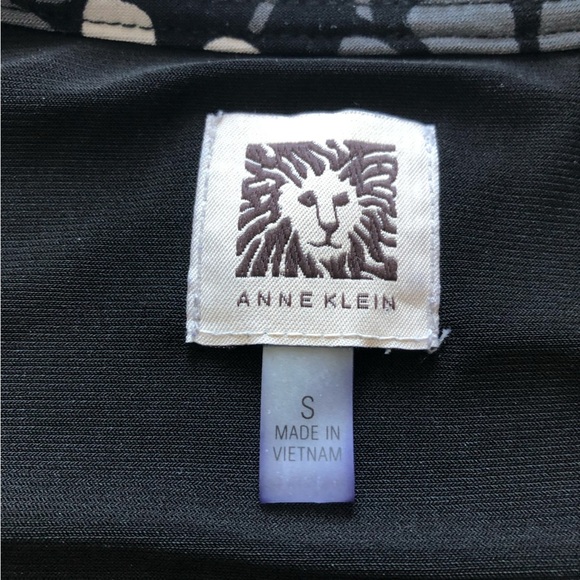 Anne Klein Faux Wrap Floral Print 3/4 Sleeve Dress in Black & White Size S - Picture 6 of 11